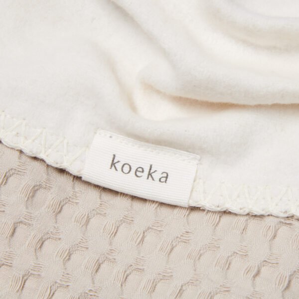 Koeka Wiegdeken Cotton Fleece Wafel Amsterdam sand - Afbeelding 2
