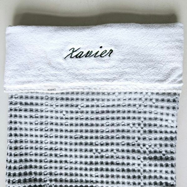 Koeka Wiegdeken Cotton Fleece Wafel Amsterdam ocean air - Afbeelding 3