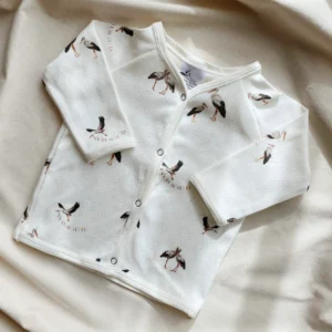 Valeur Couture T-shirt met knopen ooievaars